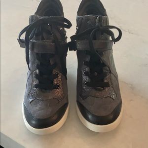 New Black Multi Leather sneakers...